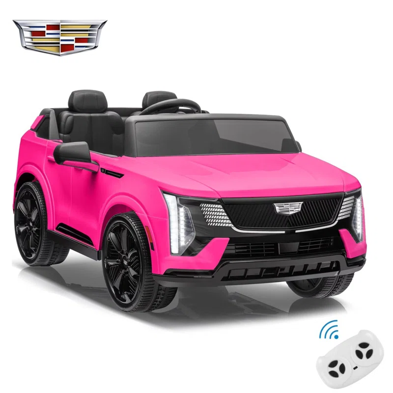 24V Ride on Toys Licensed Cadillac Escalade IQ 2 Seater with Remote Control Kids Ride On Car,Pink
